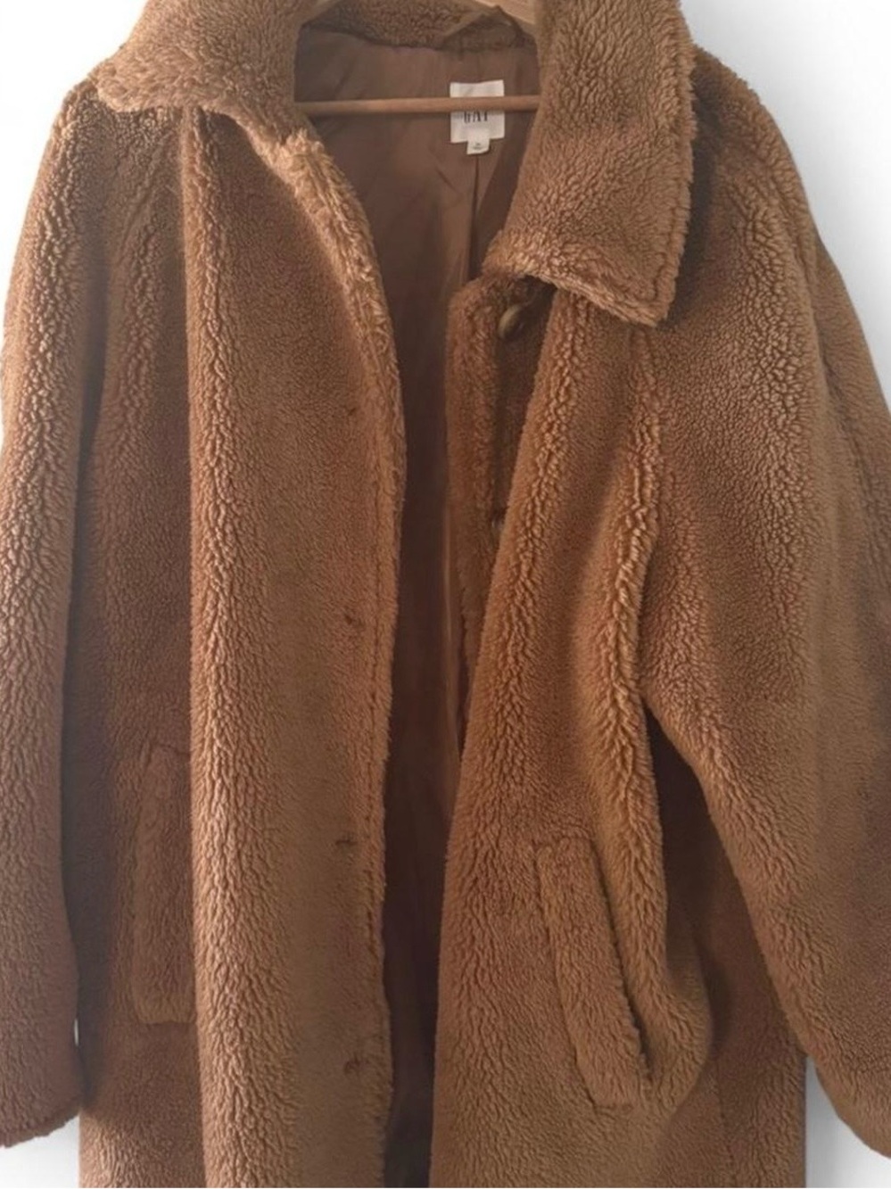 Cozy Gap XL Brown Teddy Faux Shearling Coat